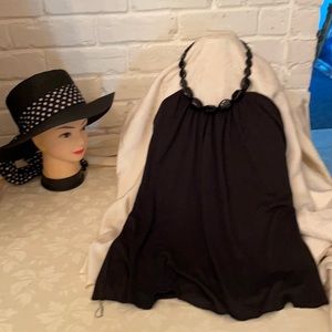 🎉 3 for $30. 🎉 Cute Pink Eli halter top with black stones (OLCC)